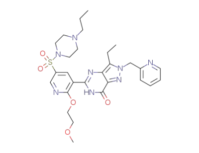 3-Ethyl-5-[2-(2-methoxyethoxy)-5-[4-(prop-1-yl)piperazin-1-ylsulphonyl]pyridin-3-yl]-2-(pyridin-2-yl)methyl-2,6-dihydro-7H-pyrazolo[4,3-d]pyrimidin-7-one